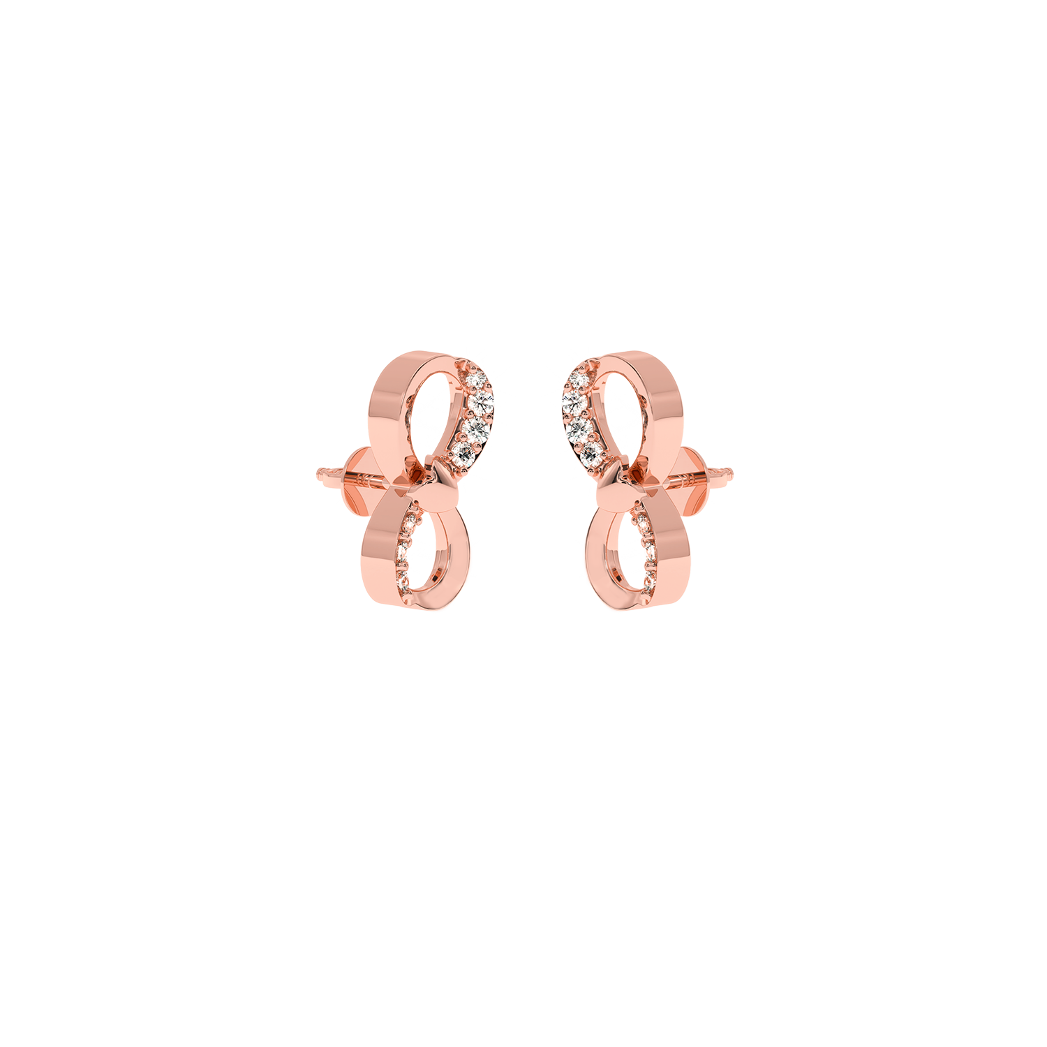 0.13 CT Infinity Loop Lab Diamond Earrings | Chic Gift Idea